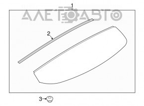 Spoilerul portbagajului Ford Explorer 11-15 pre-restilizare