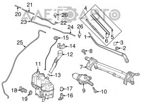 Горловина бачка омывателя Mazda 3 14-18 BM Japan built с крышкой