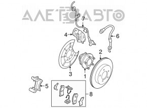 Кожух тормозного диска задний левый Mazda3 2.3 03-08