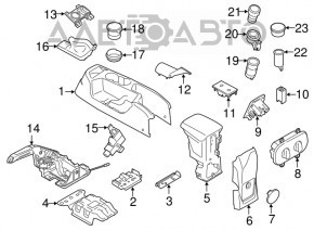 Maneta frânei de mână pentru Ford Focus mk3 11-18 cu disc