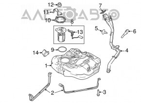 Pompa de combustibil Ford Focus mk3 11-18 2.0, cu un conector rupt.