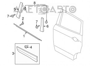 Grila radiatorului dreapta Ford Escape MK3 13-16 crom