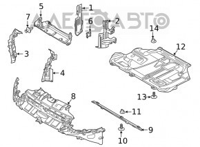 Дефлектор радиатора правый Ford Focus mk3 11-14 2.0