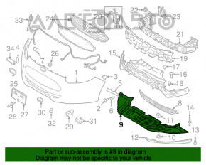 Protecție pentru bara de protecție față Ford Focus mk3 11-14, nou, aftermarket