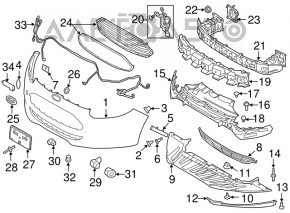 Protecție pentru bara de protecție față Ford Focus mk3 11-14, nou, aftermarket