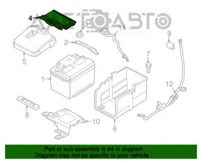 Capacul carcasei bateriei din spate pentru Ford Focus mk3 11-18 2.0 are prinderea ruptă.