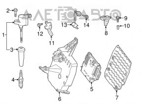 Корпус блока ECU Ford Escape MK3 13-16 2.5 в сборе