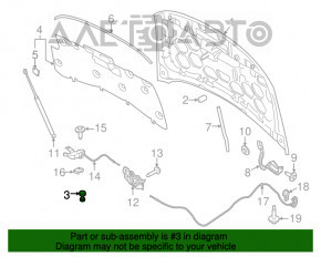 Bara capotei stânga Ford Escape MK4 20- nou OEM original