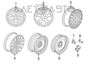 Roată de 17 inch pentru Ford Focus mk3 11-18, tip 1, pentru vopsire