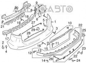 Кольцо парктроника зад прав Ford C-max MK2 13-18