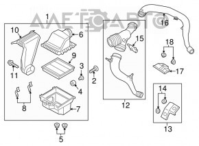 Contor de aer Ford Mustang mk6 15- 2.3T