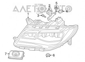 Suport far stânga superioară Ford Fusion mk5 13-16 nou, neoriginal.