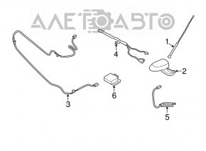 Tijă antenă Ford Fusion mk5 13-20 plastic uscat