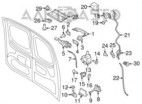 Замок двери багажника верхний Ford Transit Connect MK2 13- груз