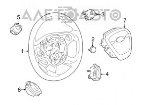 Volan gol Ford Transit Connect MK2 13- anvelope negre