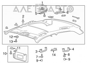 Ручка потолка передняя правая Lincoln MKC 15- бежевая