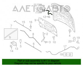 Capota de blocare a capotei Ford Mustang mk6 15-