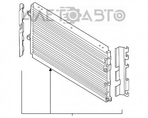 Radiatorul condensatorului de aer condiționat Ford Mustang mk6 15- 2.3T