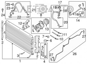 Радиатор кондиционера конденсер Ford Mustang mk6 15- 2.3T