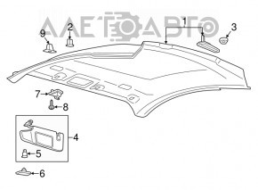 Capota stângă Ford Mustang mk6 15- coupé negru zgârii pe capacul oglinzii.