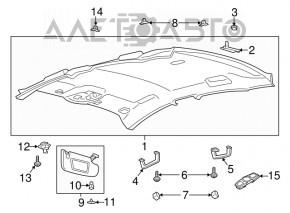 Ручка потолка задняя левая Lincoln MKC 15- черн