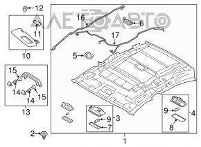 Ручка потолка задняя правая Mazda 6 13-21 серая, царапины