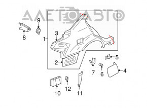 Aripa spate stânga Infiniti G25 G35 G37 4 uși 06-14