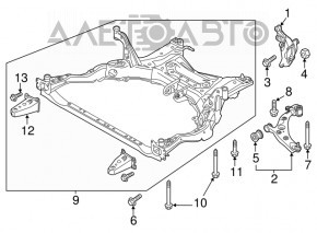 Capacul frontal stânga Mazda 6 13-17 cu șurubul senzorului ABS rupt