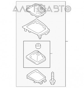 Capacul manetei de schimbare a vitezelor Mazda 6 13-15 pre-restilizare, cutie de viteze manuală, negru, piele