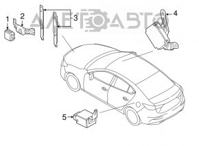 Blocul de control al semnalelor de oprire Mazda 6 13-21