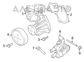 Corpul termostatului asamblat Ford Escape MK4 20-22 1.5T