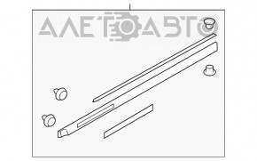 Накладка двери нижняя передняя левая Subaru Legacy 15-19