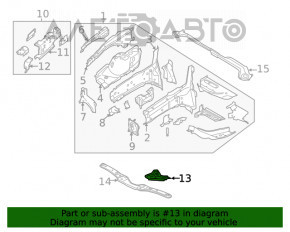 Capacul de protecție al suportului frontal drept Lincoln MKC 15- tip 1