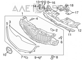 Grila radiatorului din față a Mazda CX-5 13-15, nouă, originală OEM.