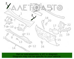 Garnitura grilei stergatoarelor dreapta Ford Escape MK4 20-