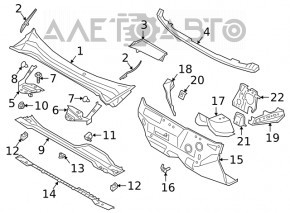 Garnitura grilei stergatoarelor dreapta Ford Escape MK4 20-