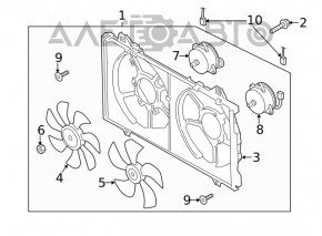 Paletele ventilatorului de răcire stânga Mazda 6 13-21 2.0 2.5