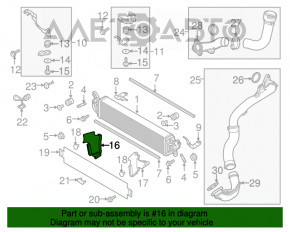 Дефлектор радиатора правый Mazda CX-9 16- OEM