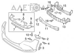 Suportul de bara fata stanga Mazda CX-9 16-