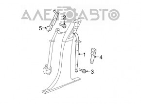 Centura de siguranță pentru șofer Chrysler 200 11-14 negru