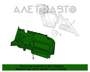 Обшивка арки правая Jeep Compass 11-16 черн, без динамика