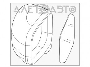 Oglindă laterală dreapta Jeep Renegade 15- 5+2 pini, semnalizator, argintiu