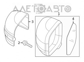 Oglindă laterală dreapta Jeep Renegade 15- 5+2 pini, semnalizator, argintiu