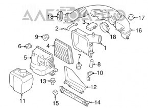 Rezonatorul sub filtrul de aer pentru Subaru Forester 08-13 SH, nou, original OEM.