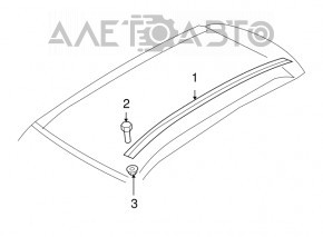 Sina longitudinala dreapta Jeep Compass 11-16 ornamente cromate, denivelari, zgarieturi