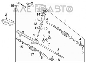 Bară de direcție cu capăt de tijă dreapta Hyundai Veloster 12-17