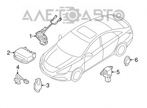 Модуль srs airbag компьютер подушек безопасности Hyundai Sonata 11-15 hybrid дефект разъёма