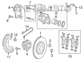 Senzor ABS frontal stânga Chrysler 200 15-17