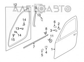 Moldura ușii din față dreapta superioară pentru Subaru B10 Tribeca