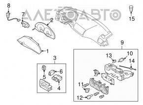 Butonul de control al iluminării pentru Subaru Forester 08-13 SH